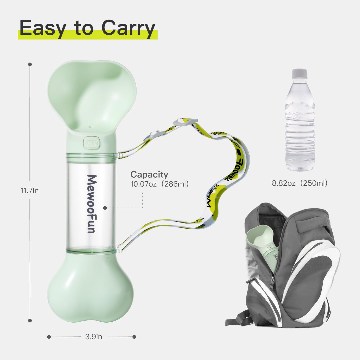 Mewoofun Trinkflasche für unterwegs